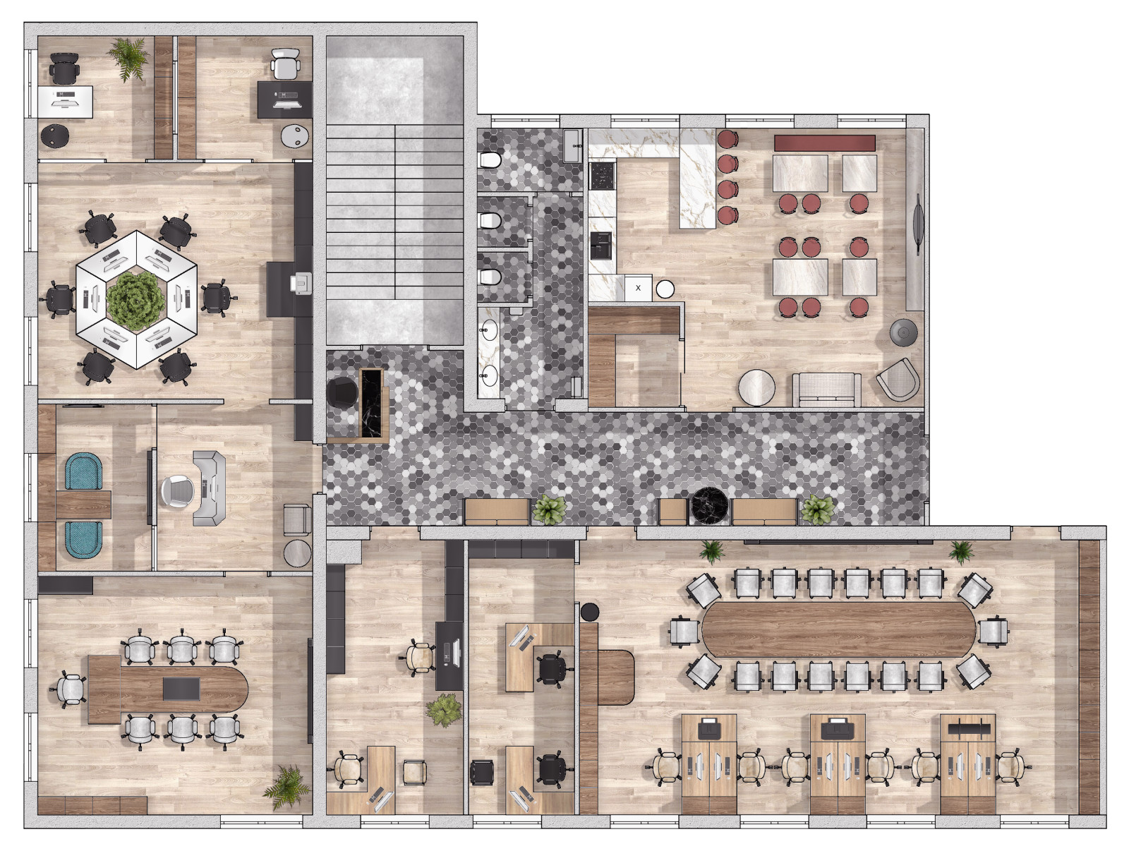 Эскизный проект офисного помещения