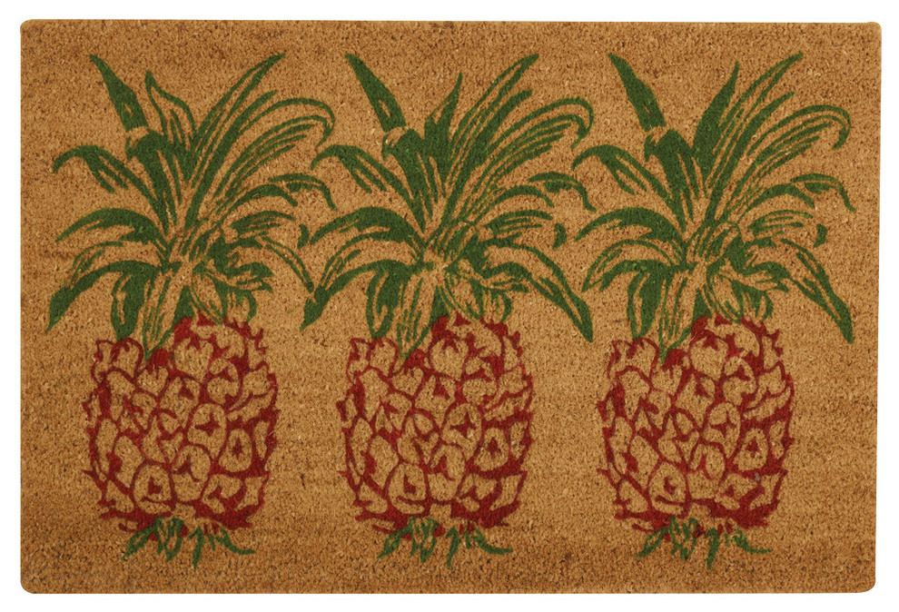 Waverly Greetings "Pineapple" Doormat, Orange, 2'x3'
