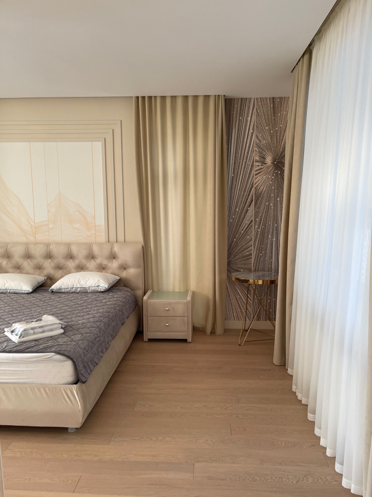 Спальни в проекте жилого дома на побережье, в г. Геленджике