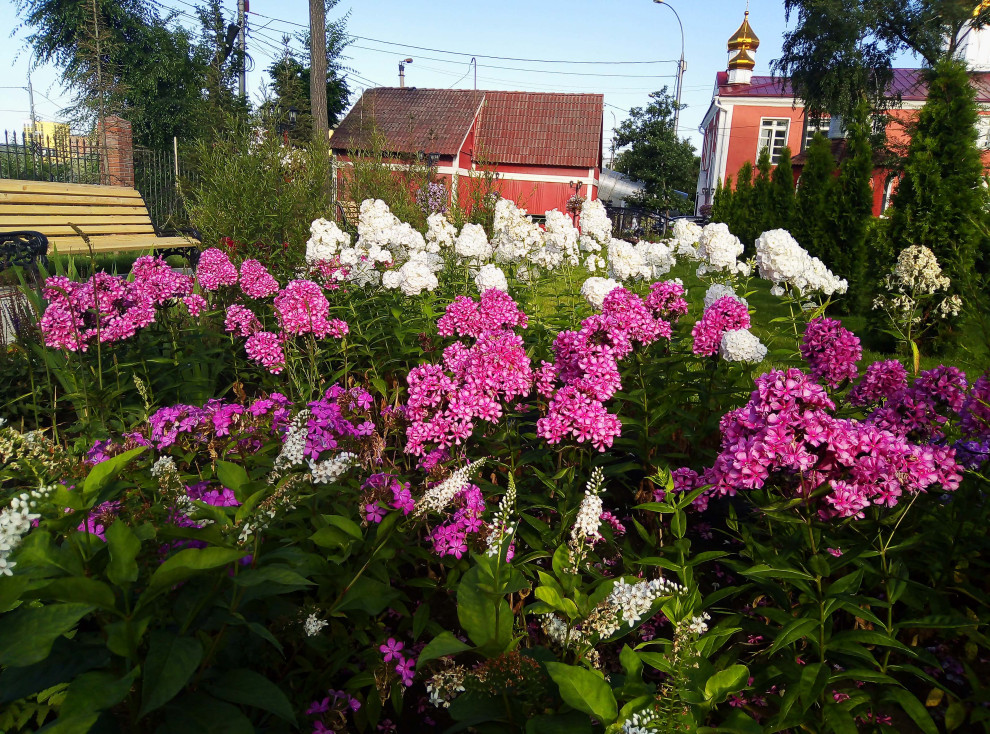 Цветники на территории храма