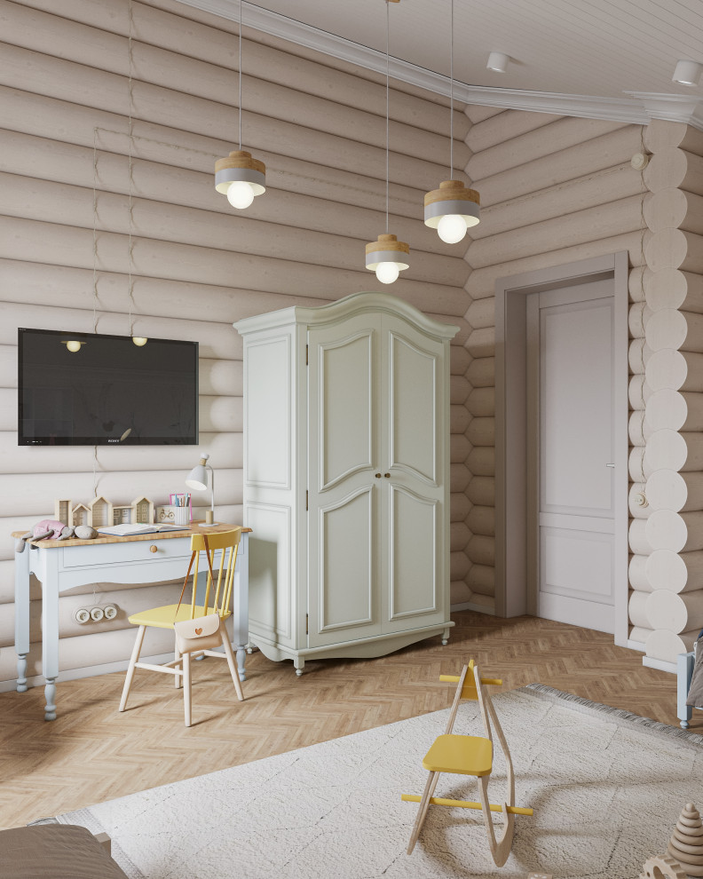 Авторский дом из бревна 135 м² для семьи с двумя детьми в КП Золотые Сосны