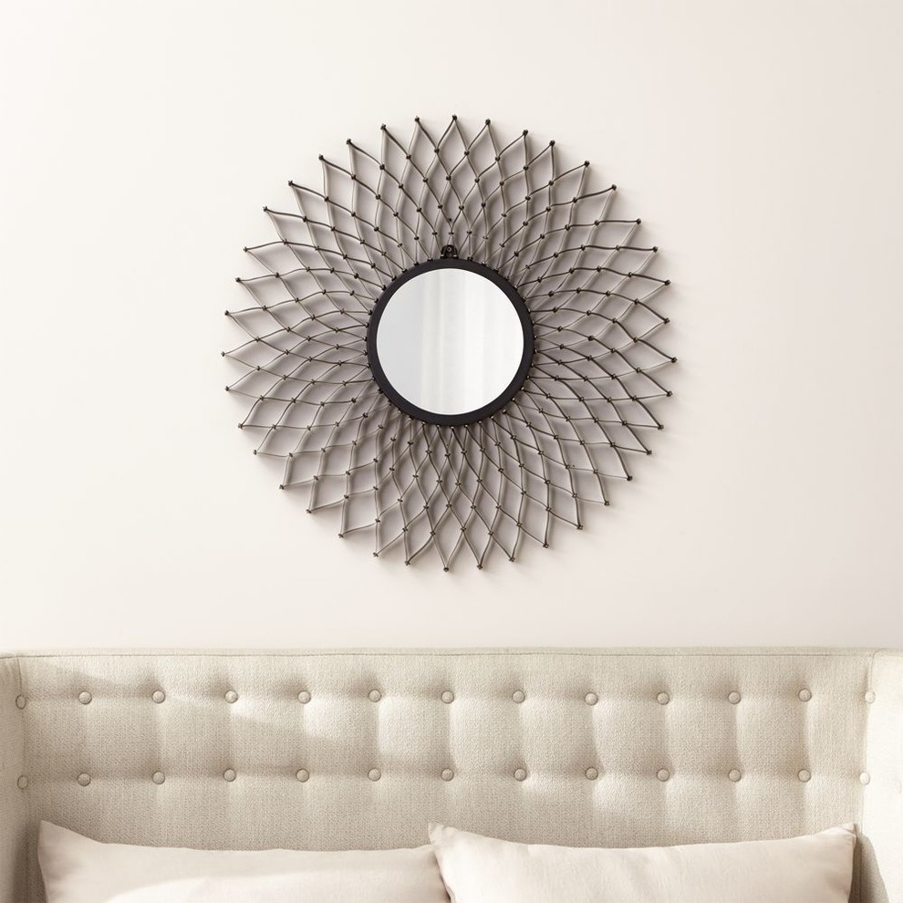 Dahlia Round Wall Mirror
