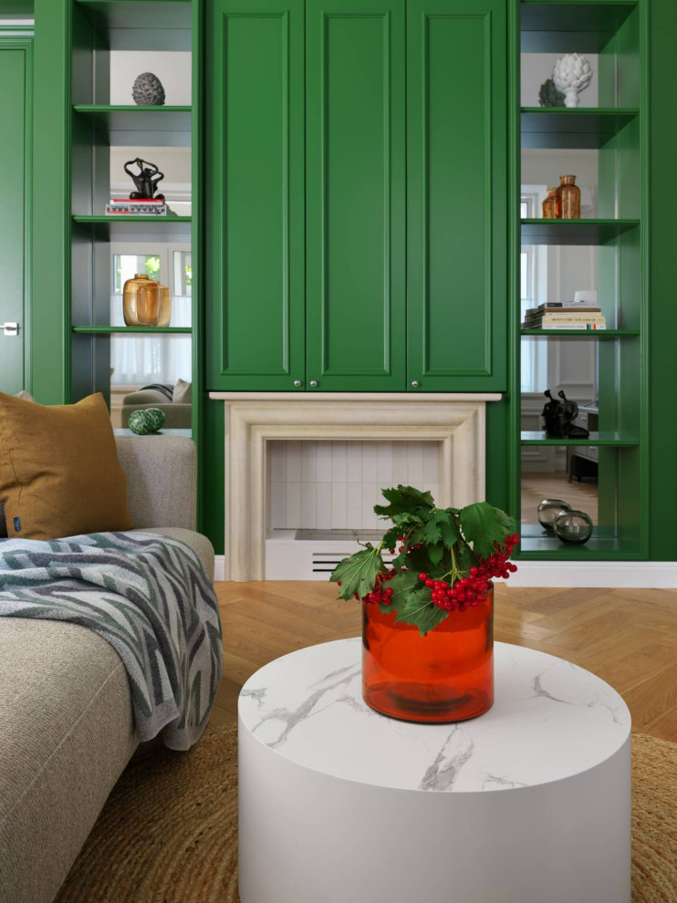 Дизайн и ремонт квартиры в Пречистенском переулке — Зелёный лейтмотив