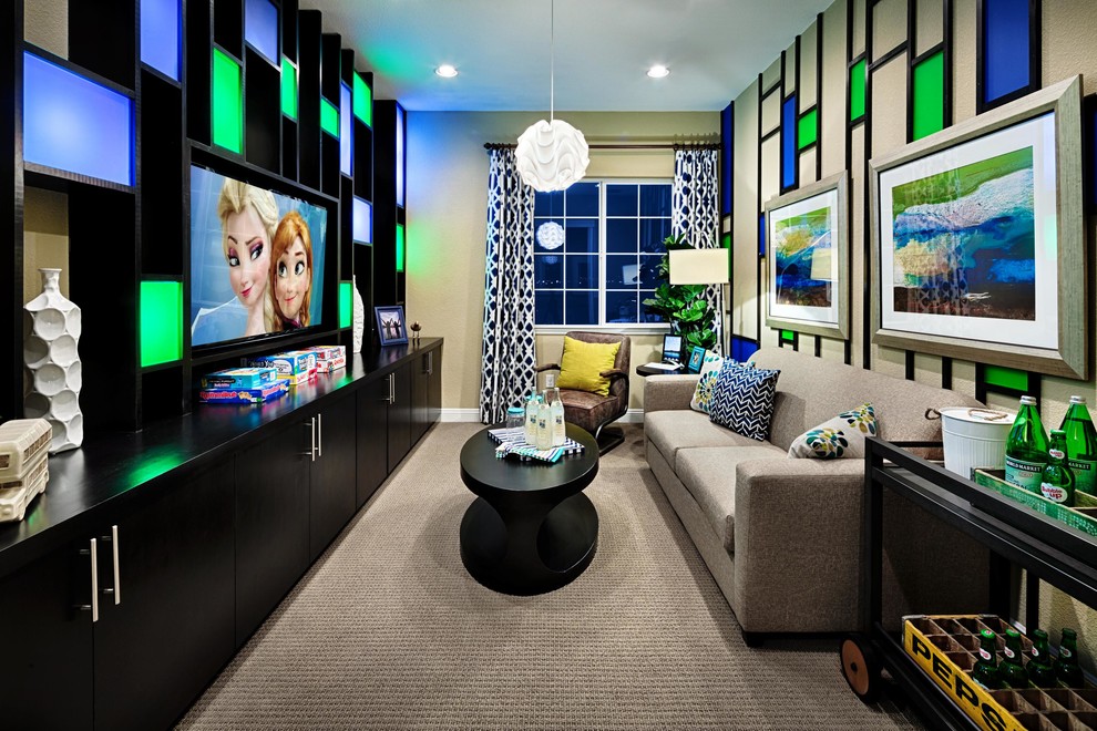 Dream Rooms Transitional Family Room Las Vegas by Toll Brothers