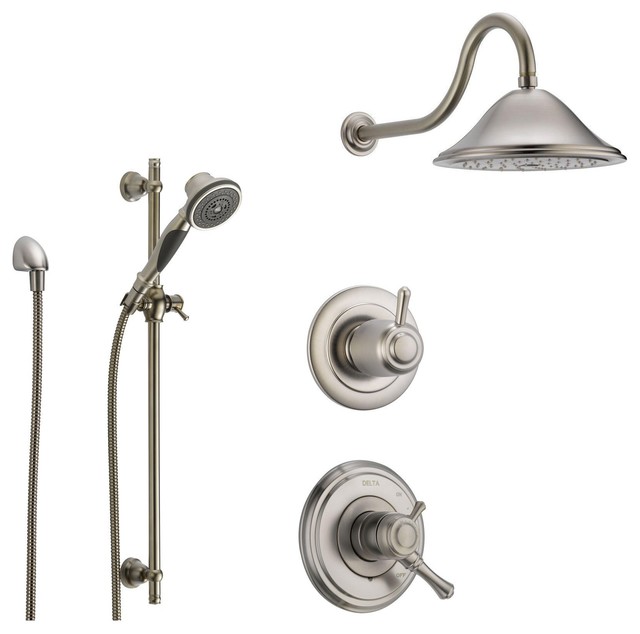 Delta Cassidy Collection Stainless Steel Finish Custom Shower System SS179782SS