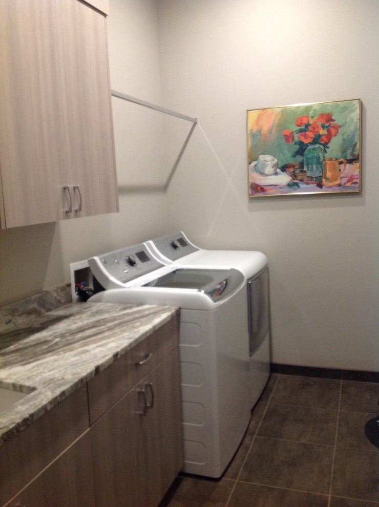 Trendy laundry room photo in Other