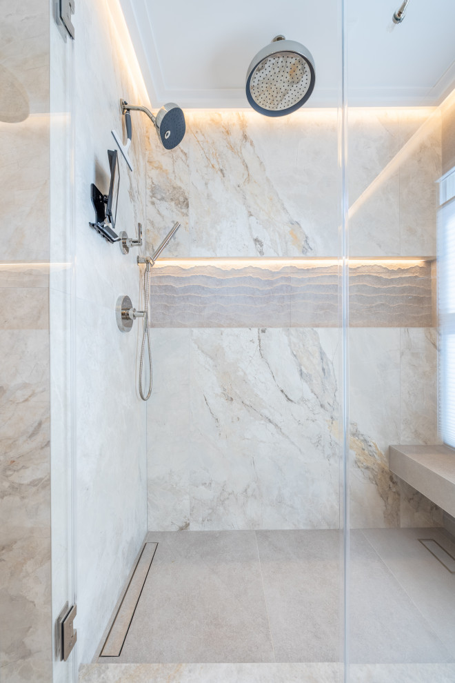 Modern Luxury Primary Bathroom Remodel | Plainsboro, NJ