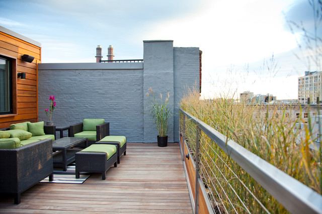 Leather District Loft trendy-terrasse