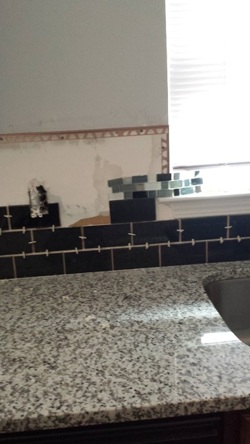 Backsplash work - during 