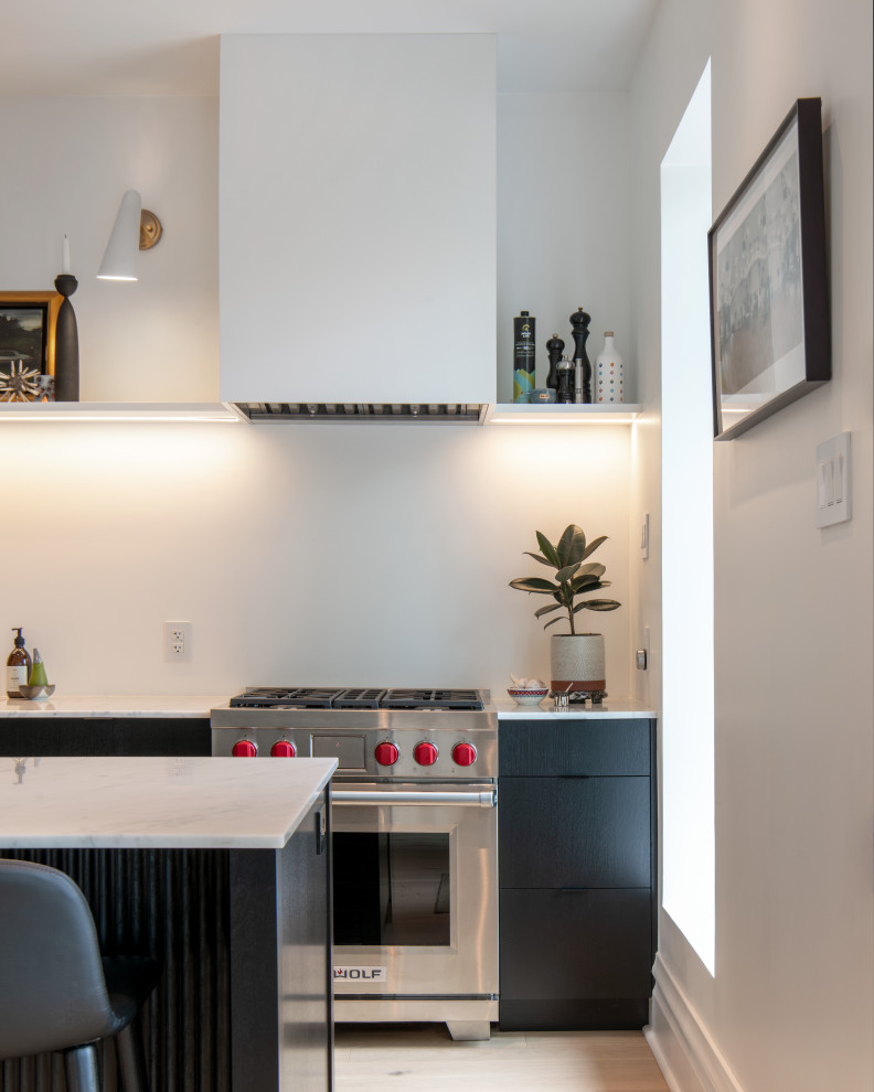 Example of a transitional home design design in Ottawa