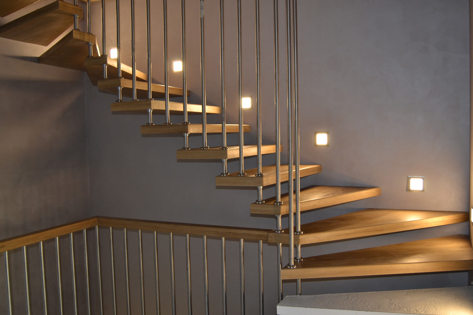 Лестница из дуба Лесная поляна