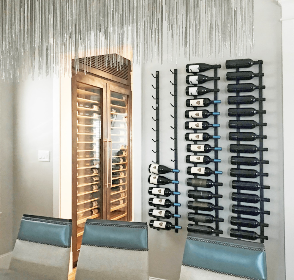 Design ideas for a medium sized classic wine cellar in Houston with display racks.