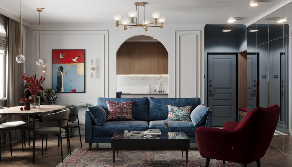 Яркие акценты в современной классике 73м2