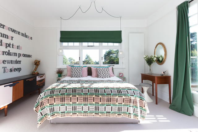 Surrey Ecclectic Home eclectic-bedroom