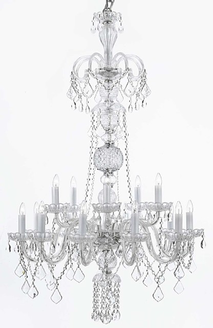 Swarovski Crystal Trimmed Crystal Chandelier - Traditional ...