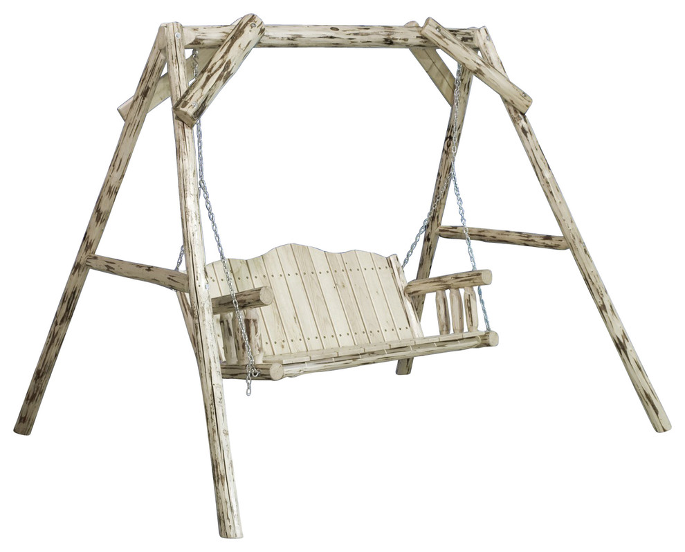 Montana Collection Lawn Swing With "A" Frame, Ready to Finish