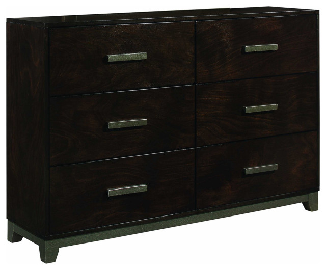 Homeroots 16 x 61 x 40 walnut wood dresser transitional dressers