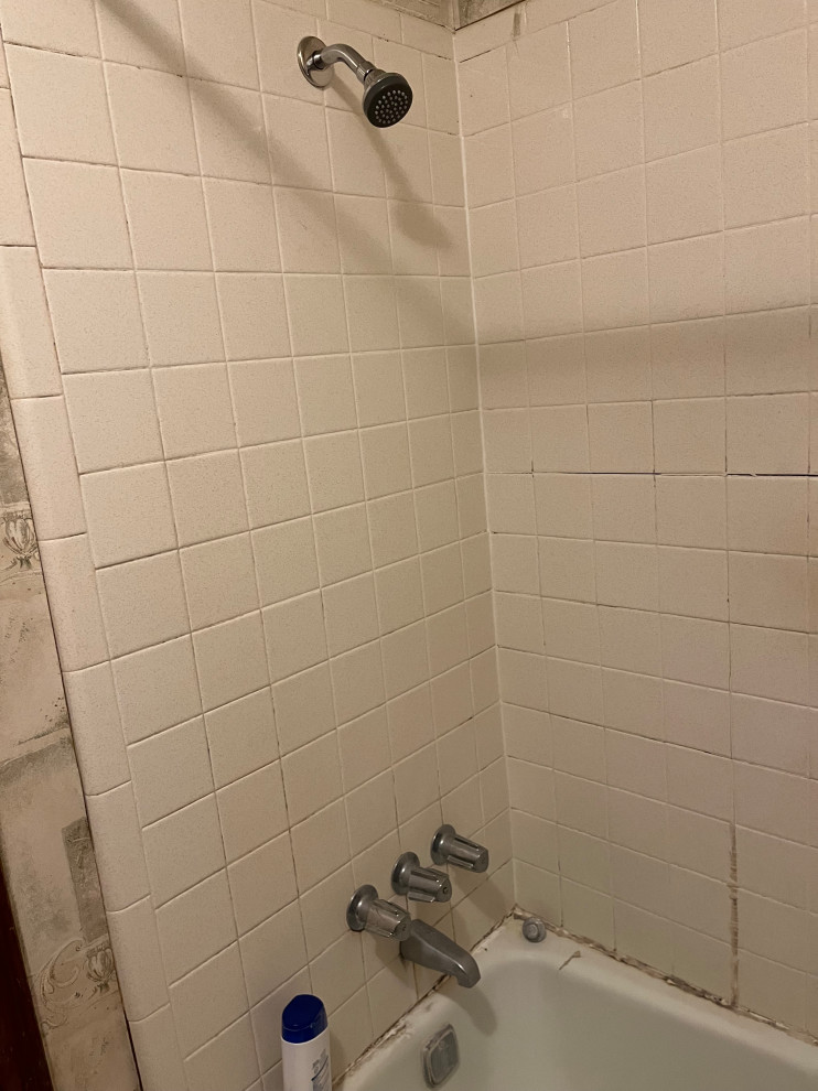 ADA  Shower build up. before picture