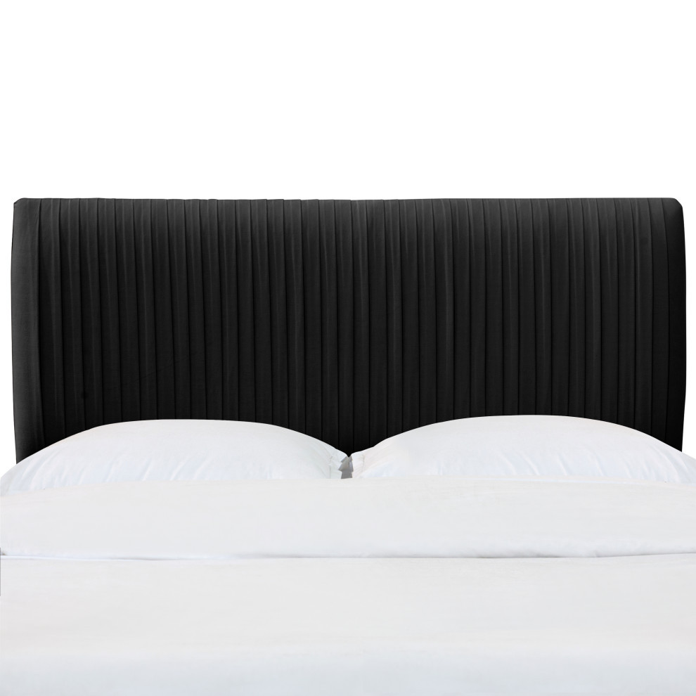 Heaboard, velvet Black, Queen Transitional Headboards by Skyline