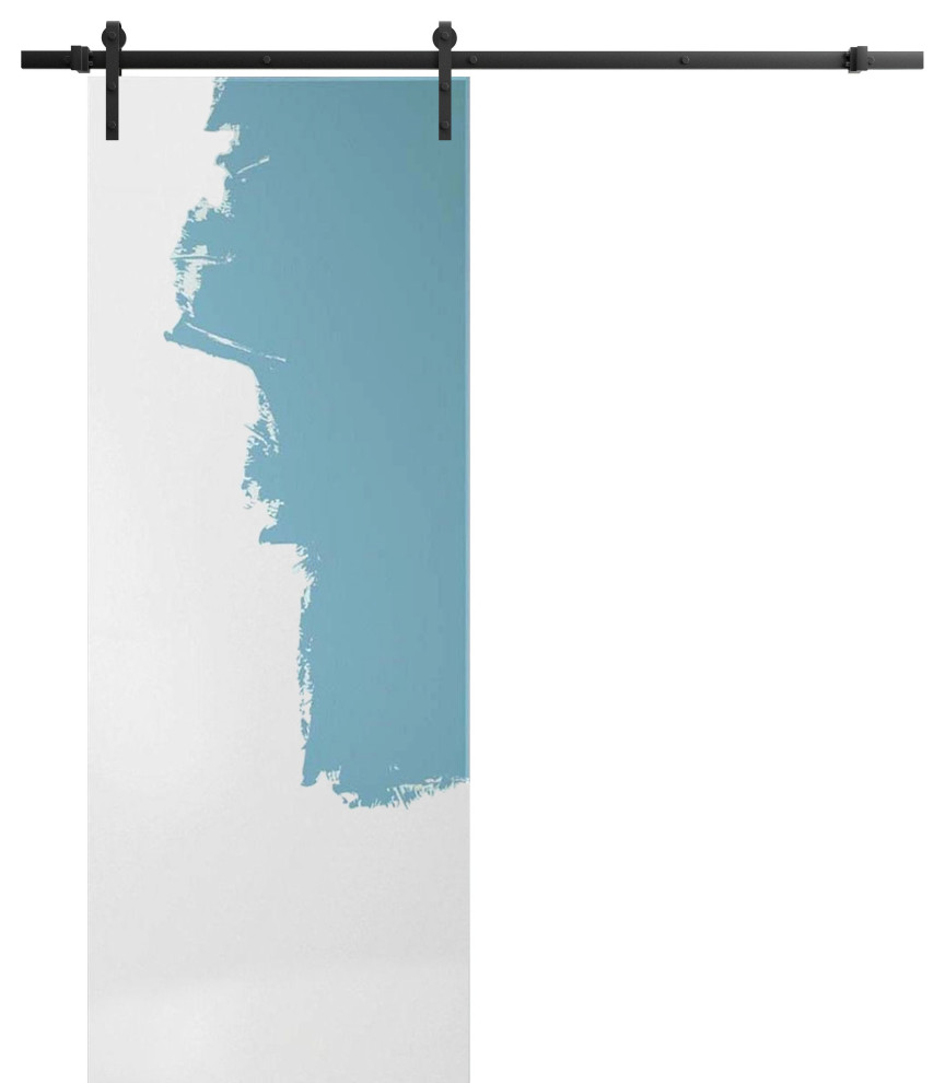 Sturdy Barn Door Planum 0010 Primed 6.6FT Rail, 42" x 96