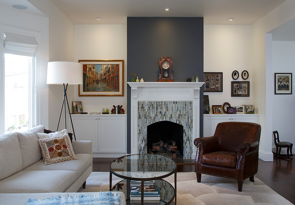 Transitional living room in San Francisco.