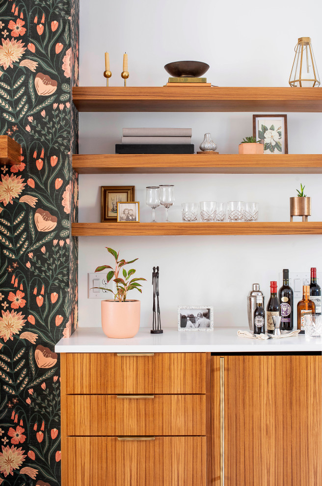 Carolina Ave - Midcentury - Home Bar - Raleigh - by Studio Evloh LLC ...