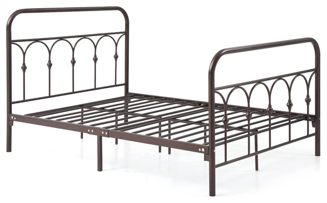 Complete Metal Queen Size Bed in Bronze