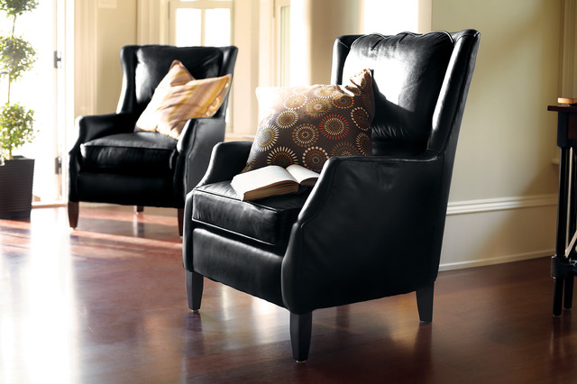 Alex Leather Chair Traditional Cleveland By Arhaus