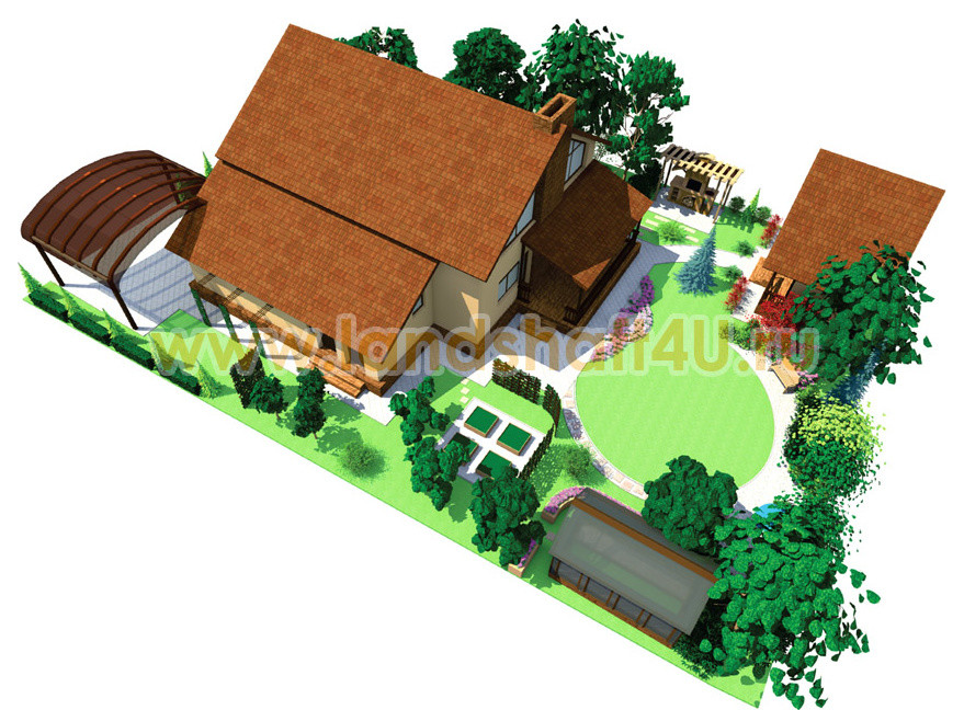 Ландшафтный проект загородного участка в Петрово-Дальнем