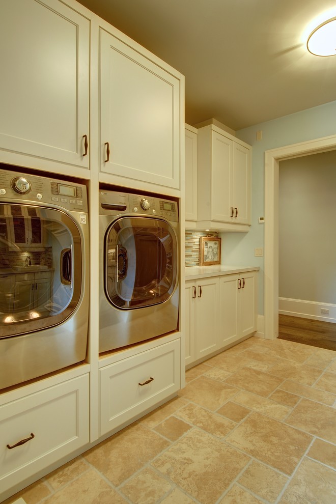 Photo of an arts and crafts laundry room in Calgary.