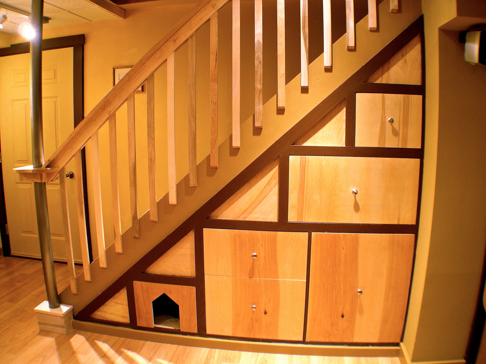 Example of a trendy staircase design in Philadelphia