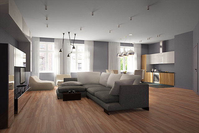 Яркая минималистичная квартира