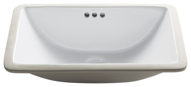 21 in. Rectangular Bathroom Sink with Overflow in White