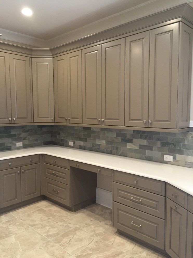 Laundry room - rustic laundry room idea in Charlotte