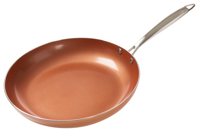 Classic Cuisine 12" Double Layer Non-Stick Frying Pan, Copper Colored Finish