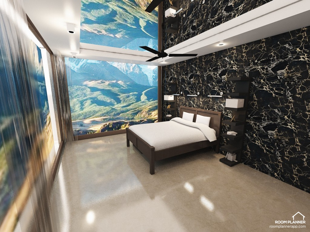 Дизайн гостиной с панорамным видом