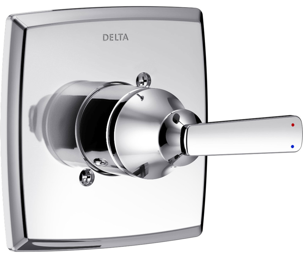 Delta Compel Modern Chrome Single Handle Shower Control Includes Valve D024V