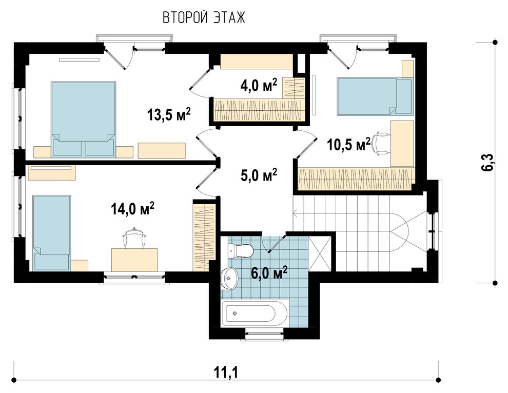Планировка 2 этажа