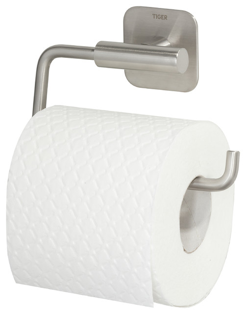 Toilet Roll Holder Self Adhesive Tiger Colar Brushed Stainless Steel Toilet Roll Holder Self Adhesive Tiger Colar Brushed Stainless Steel Contemporary Paper Holders By Present Usa Company