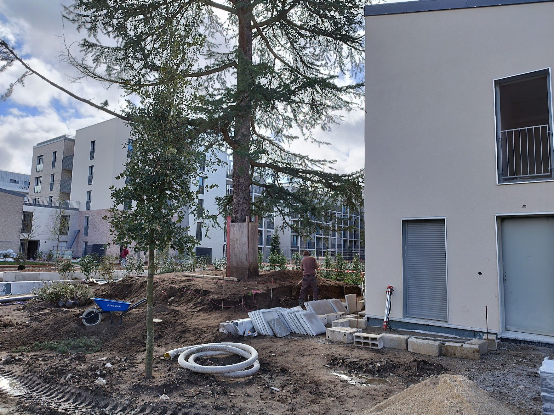 Implantation du chantier