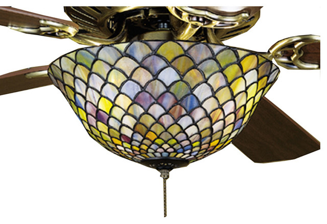 Meyda Tiffany 27451 12 W Tiffany Fishscale Fan Light Fixture