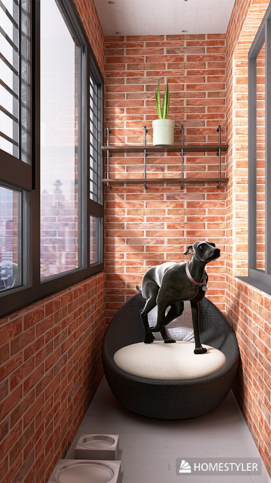 Однокомнатная квартира в стиле Industrial для режиссера с большим псом