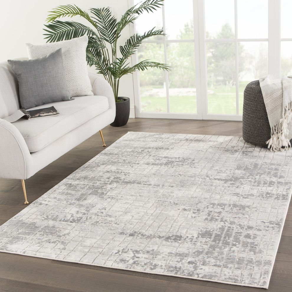 Jaipur Living Bardot Trellis Gray White Area Rug Contemporary Area Rugs By Jaipur Living