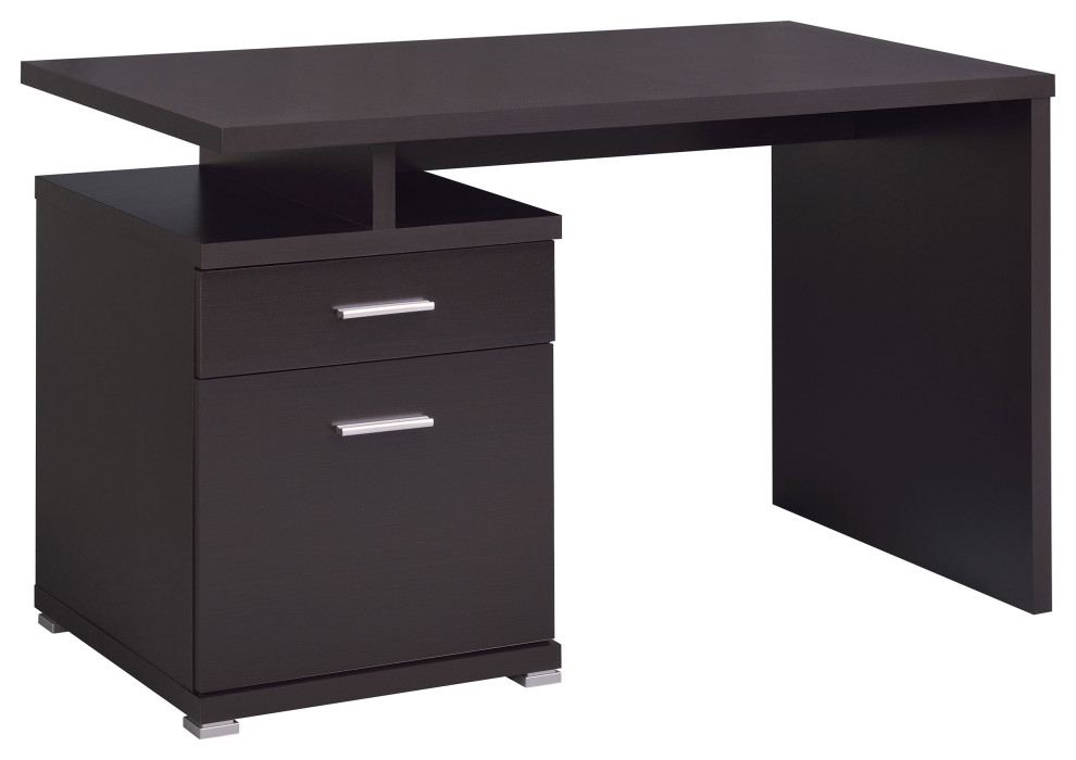 Irving 2drawer Office Desk With Cappuccino Transitional