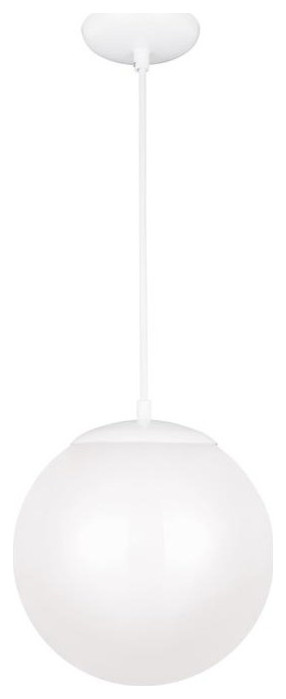 Hanging Globe Large LED Pendant, White