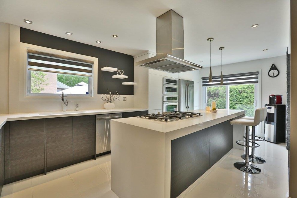 Modern White Kitchen Modern Kitchen Toronto by MPS Kitchens Houzz