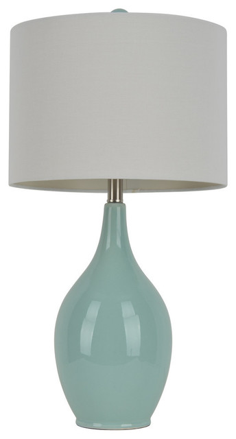 Spa Blue Ceramic Table Lamp