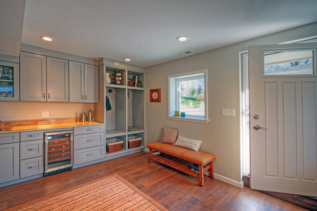 Lower Level Conversion contemporary-basement