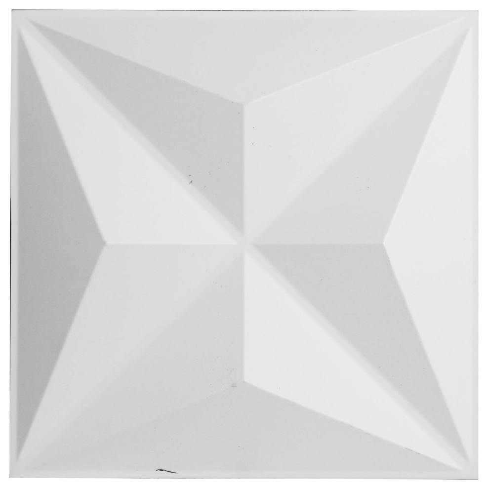 11 7/8"W x 11 7/8"H Kent EnduraWall Decorative 3D Wall Panel, White