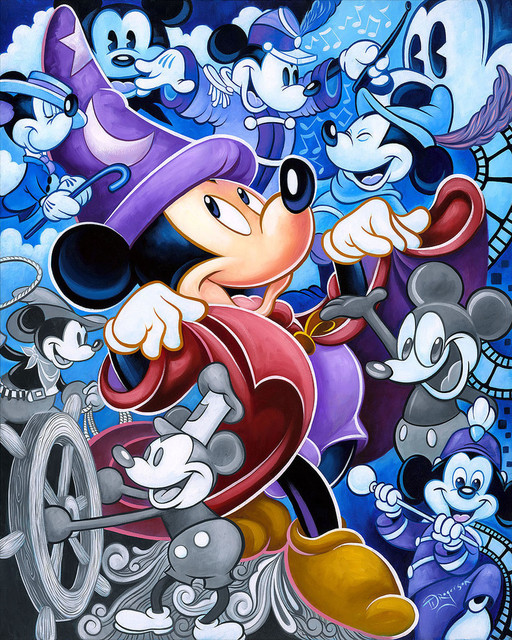 Disney Fine Art Celebrate The Mouse by Tim Rogerson, Gallery Wrapped Giclee